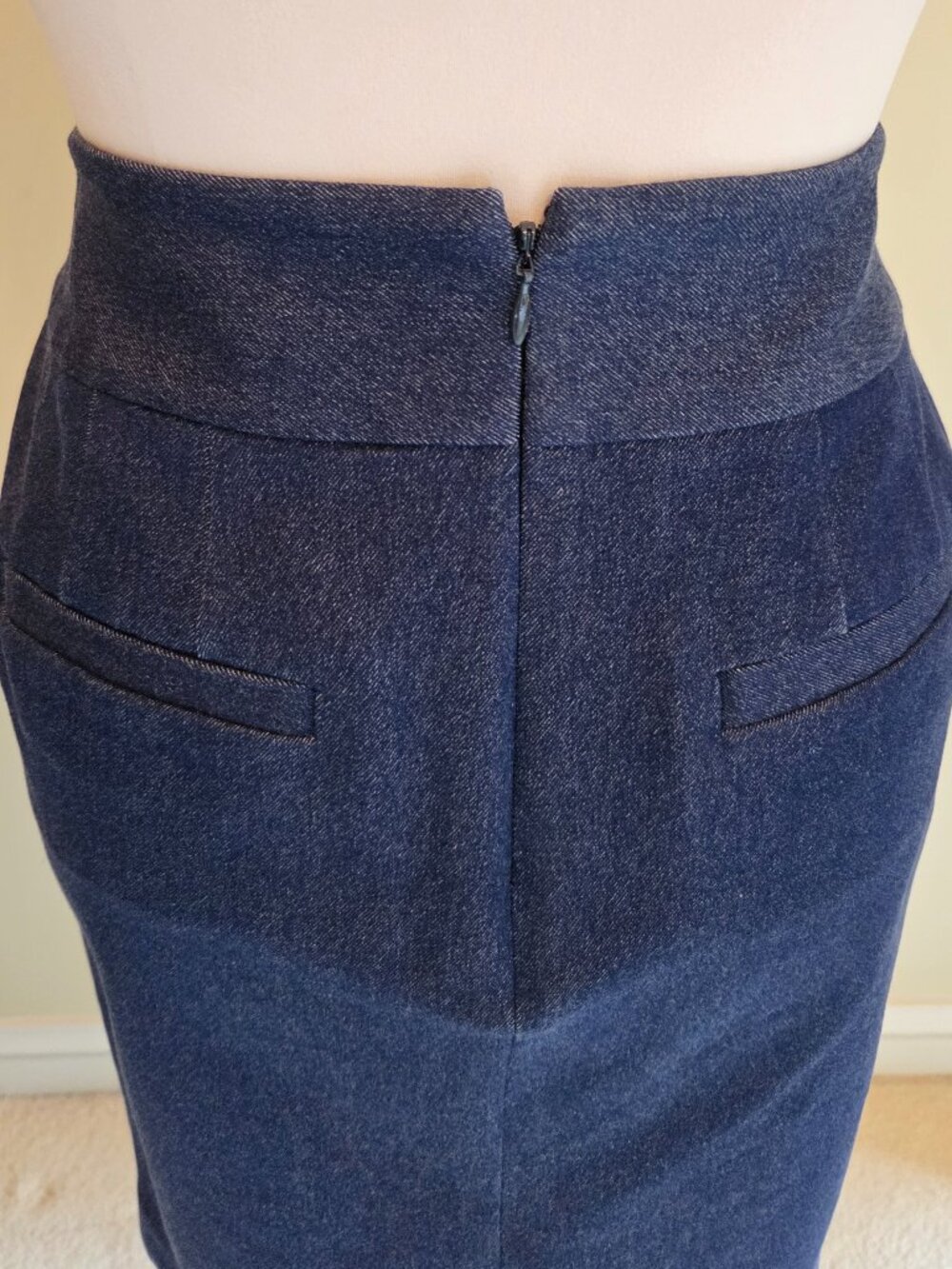 Banana Republic Denim Blue Pencil Skirt - Picture 4 of 7